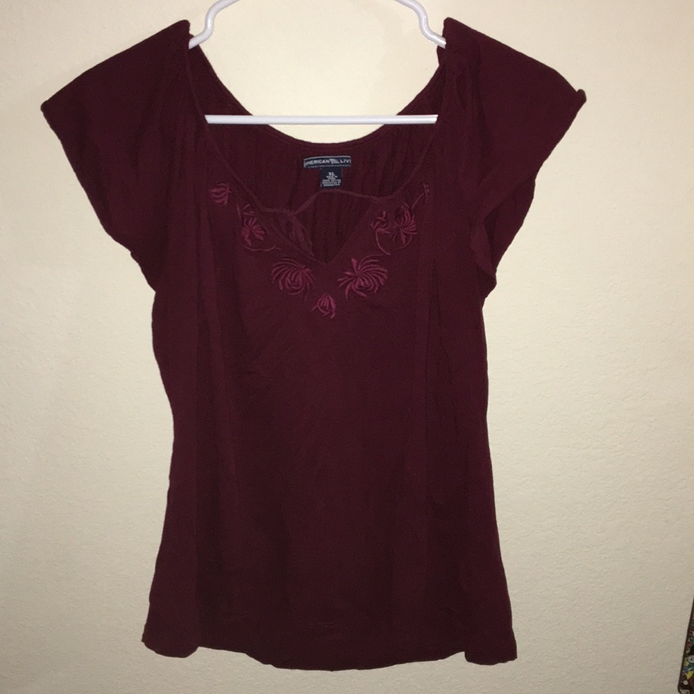 Burgundy blouse
